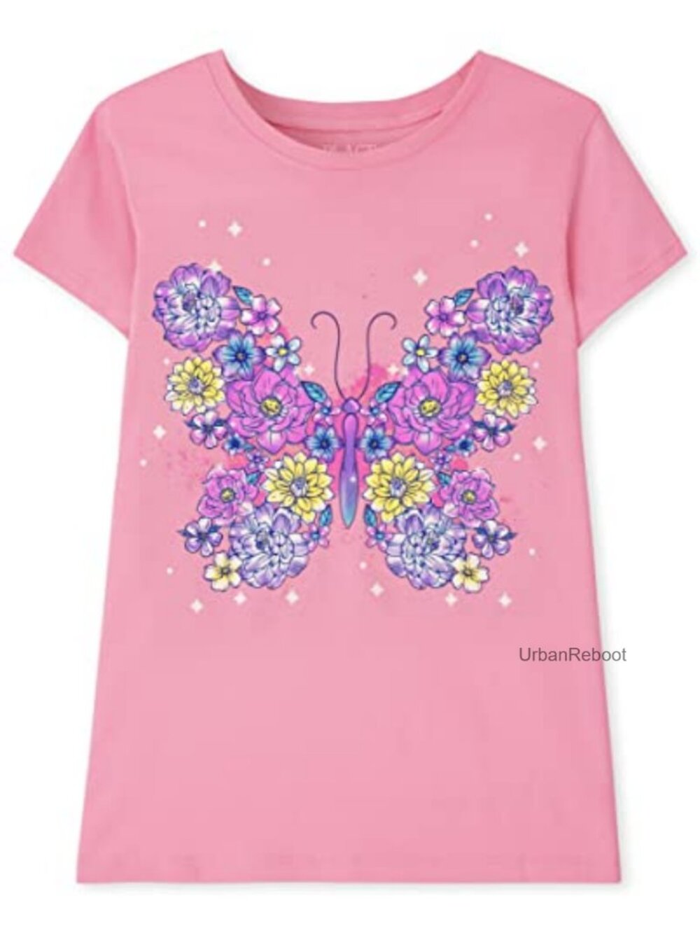Girls Cotton Graphic Tee Short Sleeve Crew Neck Pullover Top